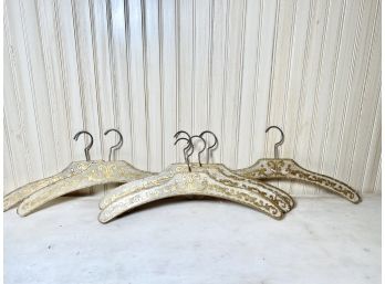 Set Of 7 - Hand Painted Wood Hangars