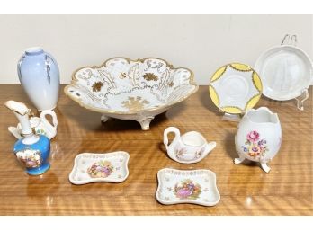 Group Of Decorative Table Top Items Including Limoges And Royal Copenhagen