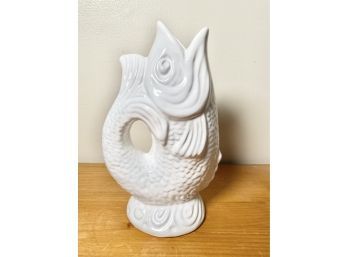 Neuwirth Ceramic Large White Fish Pitcher