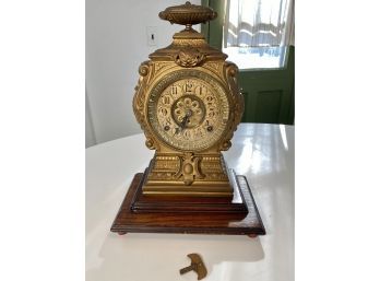 Vintage Brass Mantel Clock