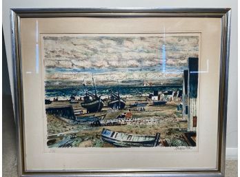 Signed & Numbered Lithograph, Jacques Petit (French, B. 1925), European Shore