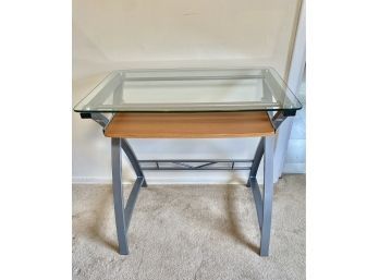 Z-Line Designs Glass Top Computer Table