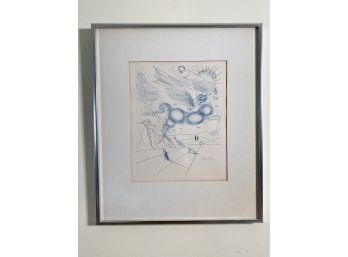 Salvador Dali 'Pegasus In Flight With Angels' Etching