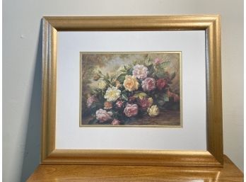 Oil On Canvas, Signed, Floral Still Life