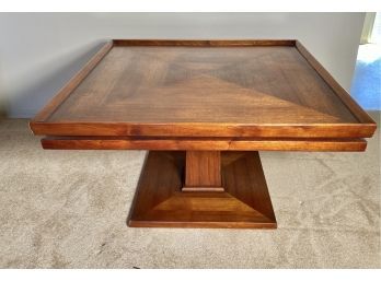 Vintage John Stuart Mid Century Modern Walnut Pedestal Side Table, 1961