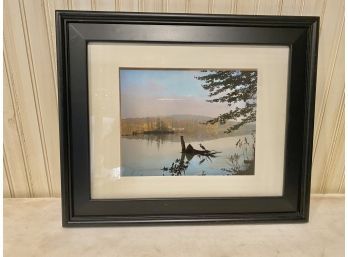 Framed Photo, Serene View On Pond