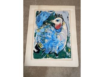 'Le Coq' By Marc Chagall Lithograph (French/Russian, 1887-1985), 1943