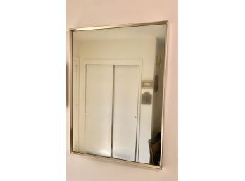 Vintage Brushed Metal Wall Mirror