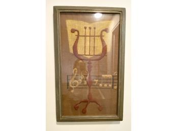 Music Stand Needlepoint Framed Wall Hanging