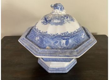 Antique 1850's J Clementson Ironstone Covered Tureen - Siam