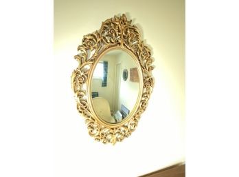 Ornate Carved Gilt Oval Mirror