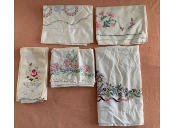 Embroidered Pillowcases And Hand Towels