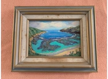 Hanauma Bay, Oil On Canvas, Signed By Noted Hawaiian Artist Margaret Murray Giles