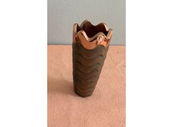 Nambe Lisa Smith Copper Canyon Coated Metal Alloy Vase 2009, MT0143 (Shipping Available)