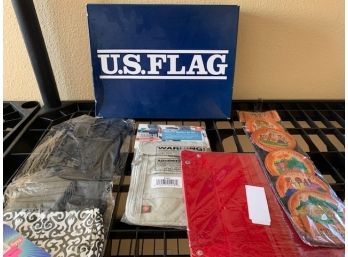 Odd Lot: US Flag, Gloves, Coasters, Neck Stash, And More