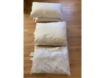 (A) Six Bed Pillows Including A Pair Of Ikea