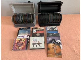 Lot Of Music CDs, Most Without Cases, Plus Two Storage Containers