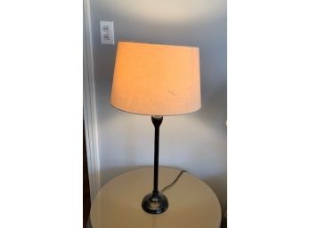 Table Lamp On Small Round Black Base