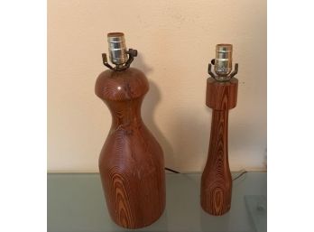 Two Wood Lamps