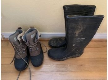 (E) Two Pairs Of Men's Boots: Polar Edge Size 8 And LaCrosse Size 10