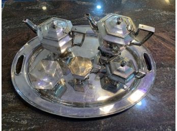 E.G. Webster & Sons (EGWS) Silverplate Tea Service And Tray (Shipping Available)