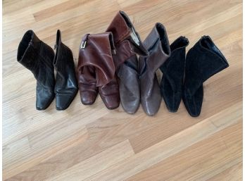 Four Pairs Of Women's Dress Boots, Sizes 6 And 6.5