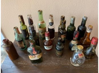 Lot Of 18 Vintage Miscellaneous Miniature Bottles