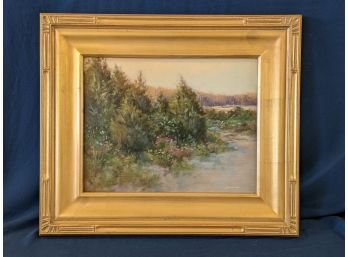 Signed Katherine Simmons (CT Artist) Oil On Board Painting Titled 'Vespus' And Dated 2008