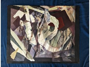 Listed Artist Cynthia Eckstrom Signed Mixed Media Abstract Painting
