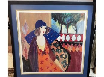 Itzchak Tarkay 1935-2012  Print If  A Woman Sitting Framed And  Matted