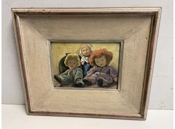 Modern  Oil  Painting By Elizabeth Roberts Marinko Of Three Children