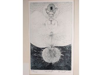 Konrad Schueler Associated American Artists Limited Edition Lithograph 'witch'