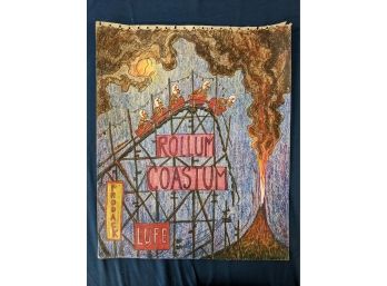 Signed Listed Artist Charles Ramsey Jr. Outsider Art Crayon Illustration 'Rollum Coastum'
