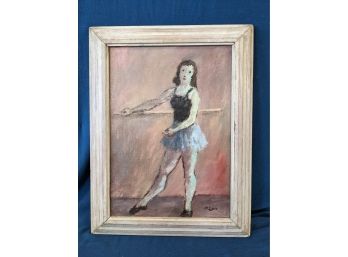 Signed 'M Soyer' Oil On Canvas Ballerina Painting