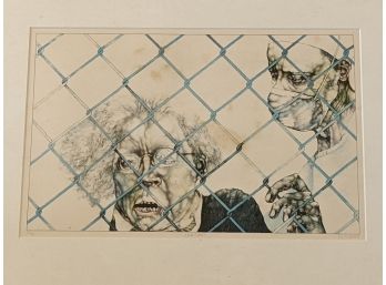 Listed Artist Reiner Schwarz 1969 Lithograph 'der Schrei' Or 'The Scream' 32/125