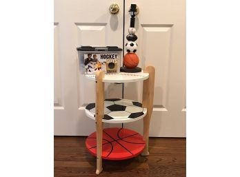 Sports Balls Accent Table And Lamp