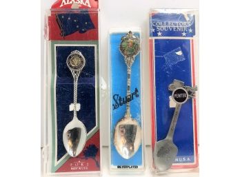 3 Souvenir Spoons