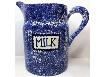 Blue & White Milk Pitcher Made In Italy