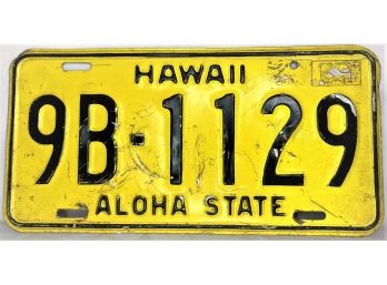 Vintage Hawaii License Plate