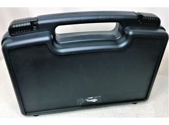 Black Plastic Carrying Case With Foam 14' X 3.5' X 10'