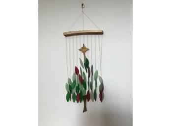 Handmade Colored Glass Tree Wind Chimes