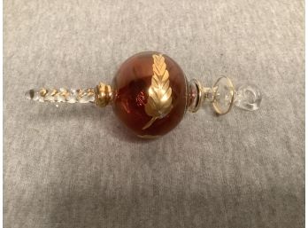 Vintage Glass Ornament #1- Red And Gold