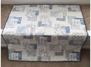 Hand Made Quilt Blue And White