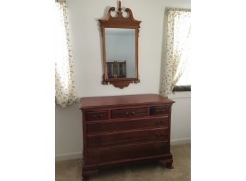 Beautiful Cherry Dresser With Mirror