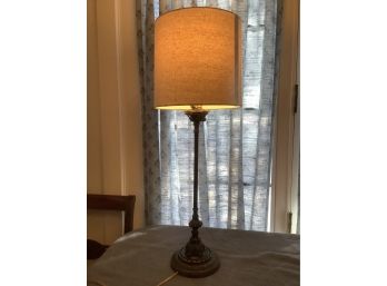 Tall Skinny Table Lamp With Tan Shade