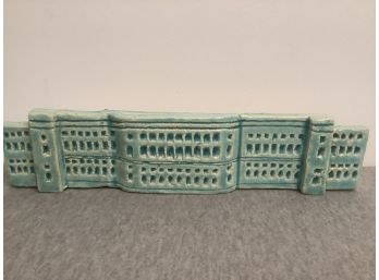 Teal Building Ceramic Decor