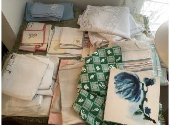 Large Vintage  Mixed Linens Lot