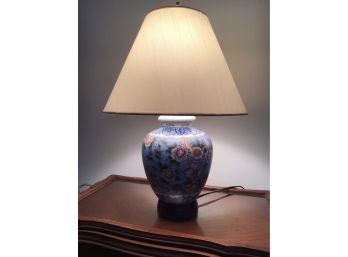 Floral Blue Table Lamp