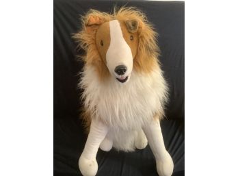 Large Long Haired Collie Stuffed Dog