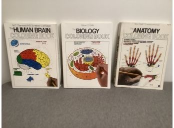 Anatomy Coloring Books Lot Of 3